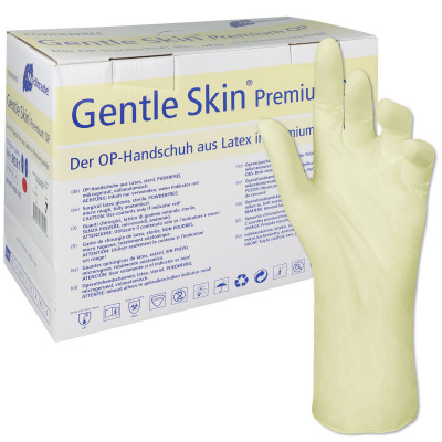 Gentle Skin Premium OP Handschuhe Latex Puderfrei Steril PZN 02244290