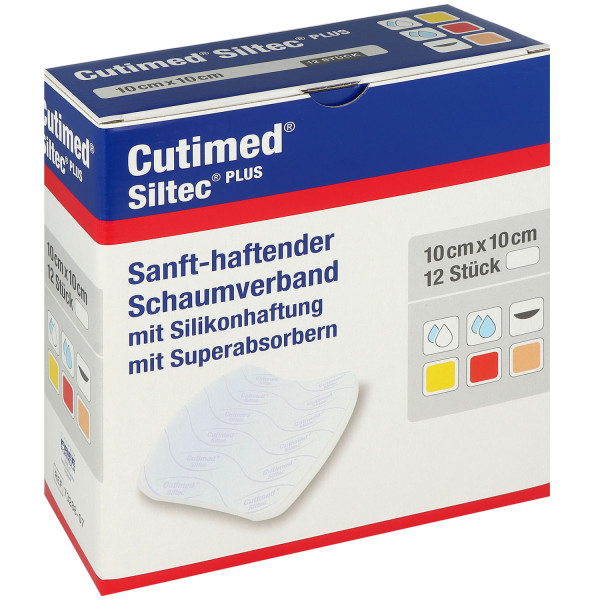 Cutimed Siltec Plus Silikon Schaumverband haftend