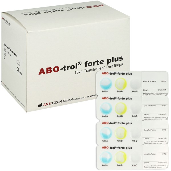 ABO-trol forte plus Blutgruppentest Bedside Testkarten 15 x 4 St.