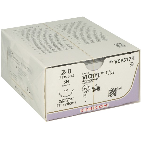 VICRYL Plus violett geflochten VCP317H; 2-0; 1 x SH PLUS; 1 x 70cm . 36 St.