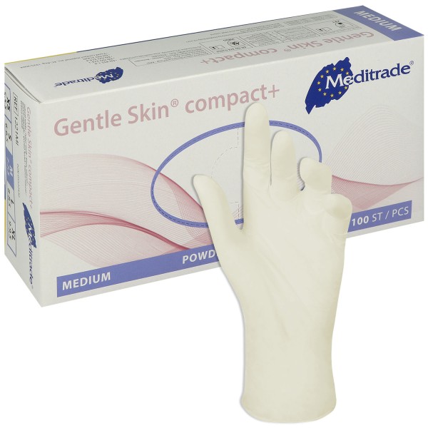 Gentle skin compact+ Latexhandschuh unsteril puderfrei