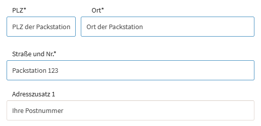 Paket an eine Packstation liefern lassen