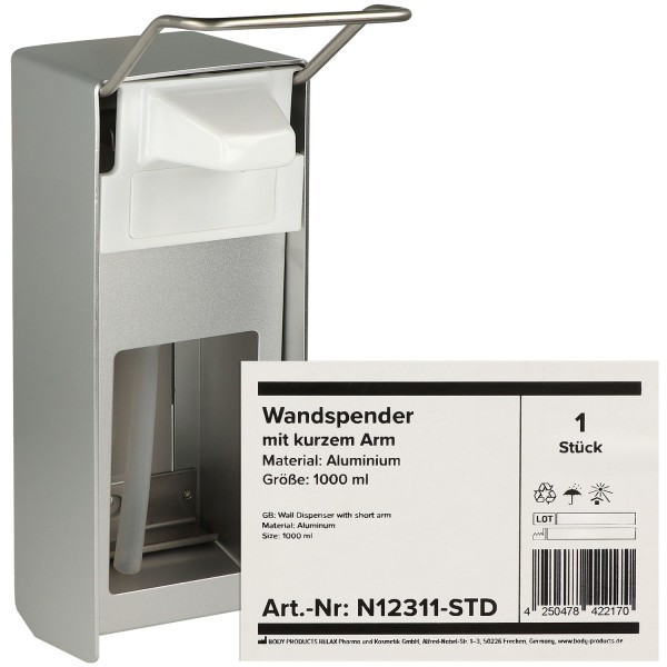 Wandspender Aluminium, mit kurzem Armhebel