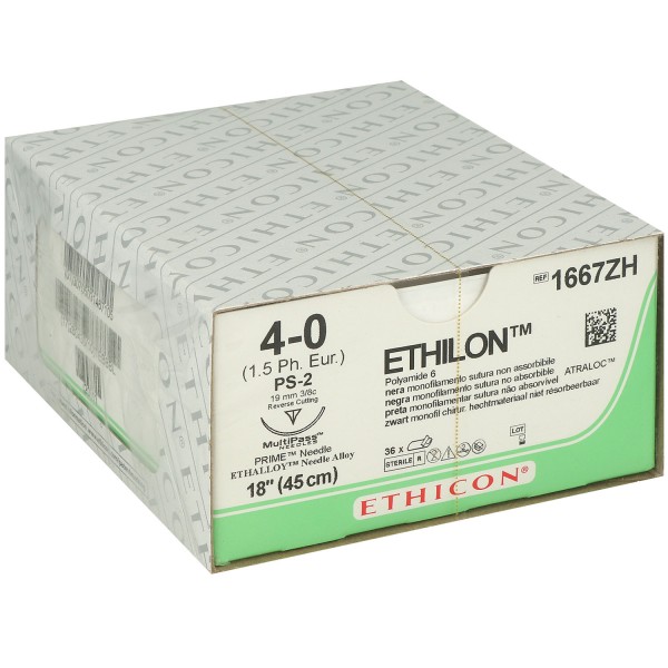 ETHILON, black, monofilament, 1xPS-2 PRIME MP, 4-0, 45cm 1667ZH