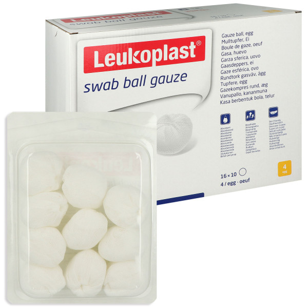 Leukoplast swab ball gauze sterile Baumwolltupfer - 20-fädig