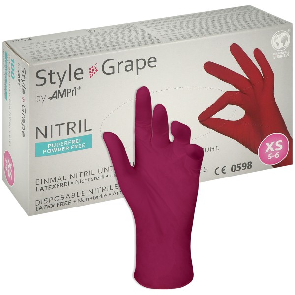 Style Grape Nitrilhandschuhe bordeaux