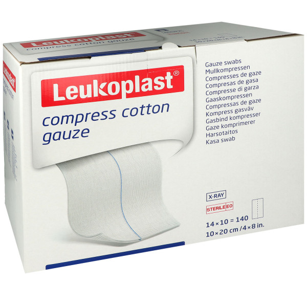 Leukoplast compress Cotton Gauze steril mit Röntgenkontrastfaden